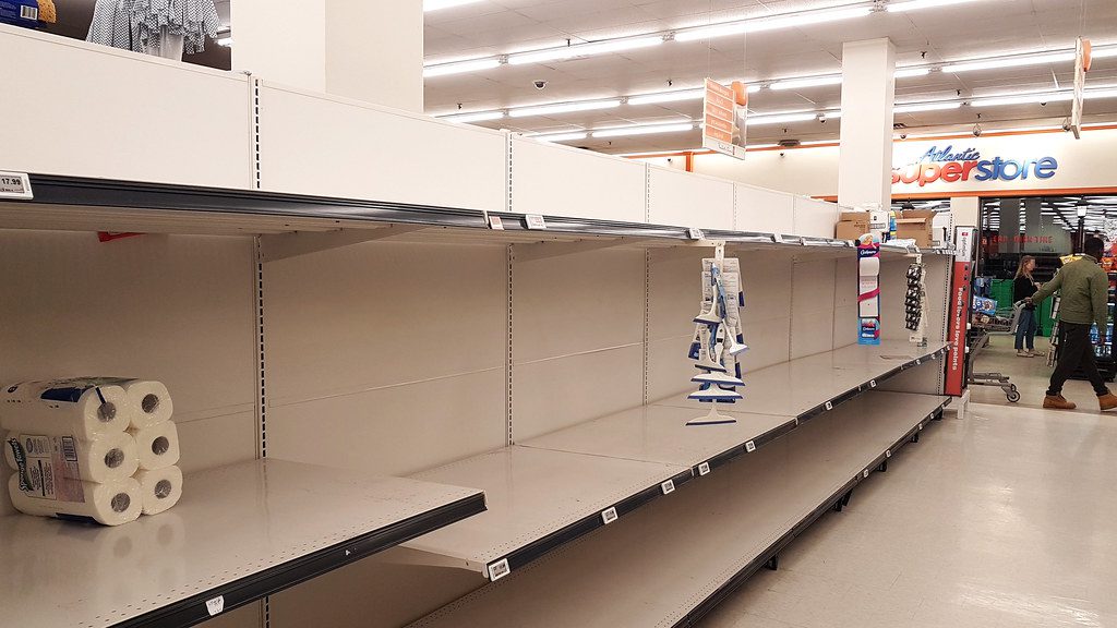 empty shelvess