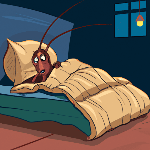 Would you share your bed with a giant cockroach?